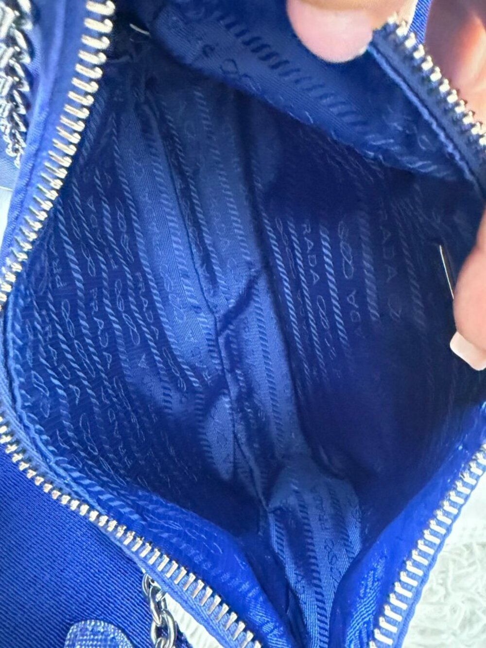 PRADA Re-Edition 2005 Shoulder Bag in Blue - Picture 8 of 15